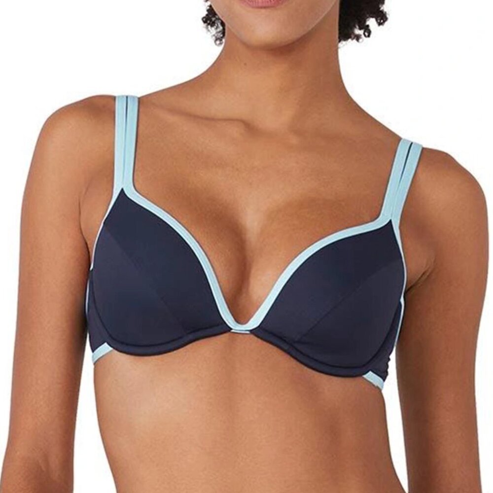NWT Kate Spade New York Women's U-Wire Contrast Trim Bikini Top Medium M